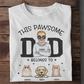 Fur Babies Rule The World - T-shirt unisexe personnalisé pour chien et chat - Fête des pères, cadeau pour les propriétaires d'animaux, les amoureux des animaux